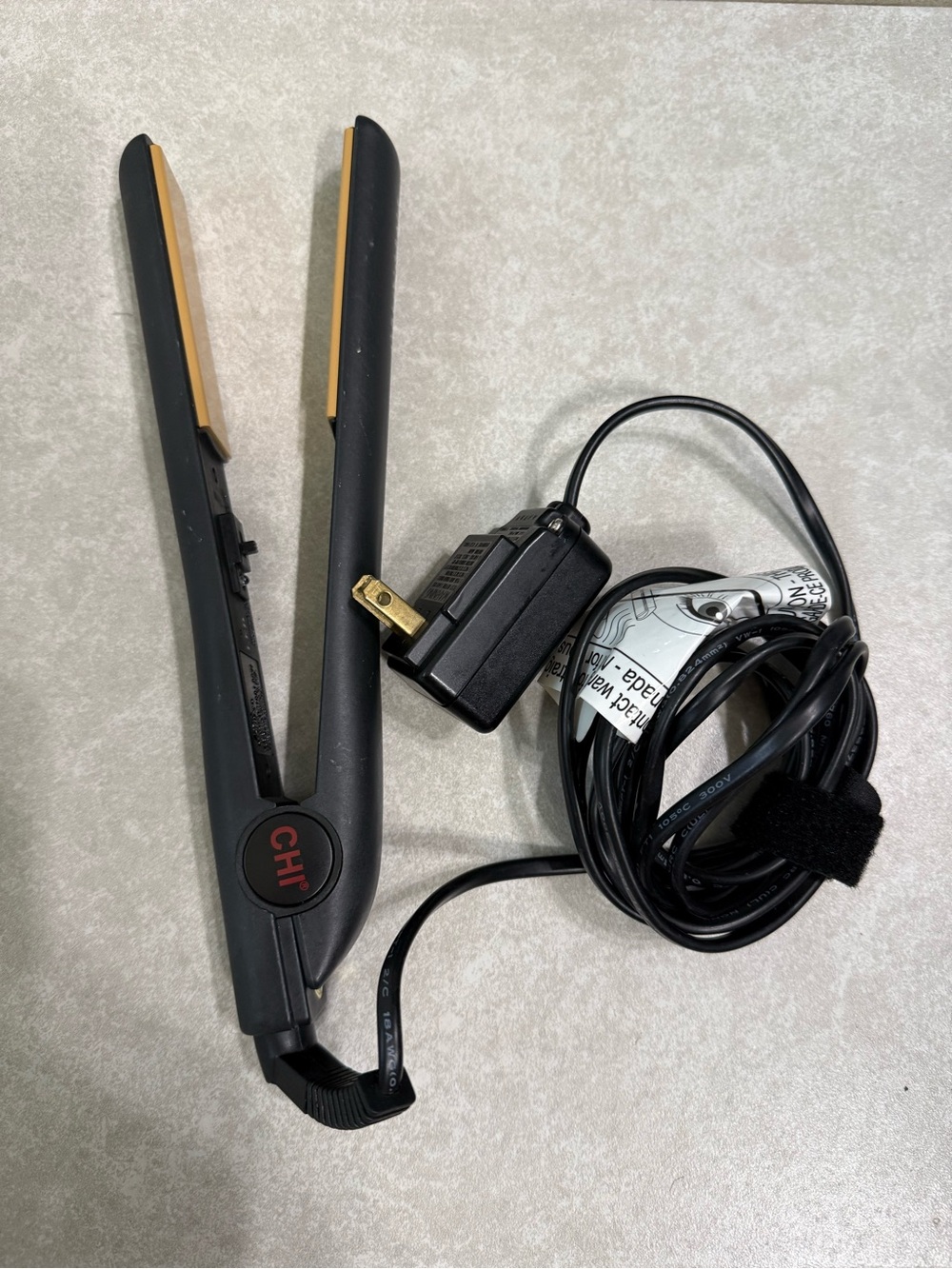 CHI Black and Gold Mini Flat Iron Hair Straightener - Travel Size